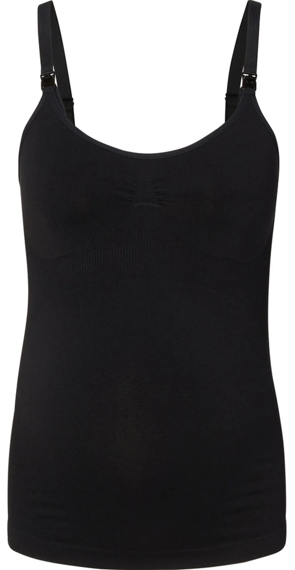 NOPPIES Evi Sømløs Ammetop - Black- Amme Bh'Er