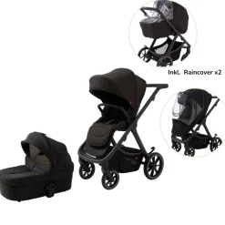 Odder Evoke Kombivogn inkl. regnslag - sort- Kombivognspakker