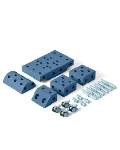MODU Explorer Set Deep Blue / Sky Blue- Store Byggesæt|Tumlemøbler
