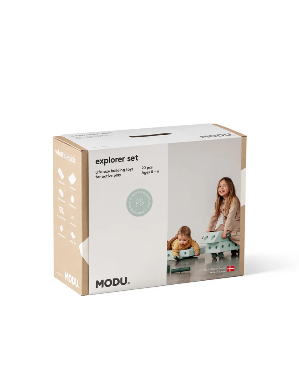 MODU Explorer Set Ocean Mint / Forest Green- Store Byggesæt|Tumlemøbler