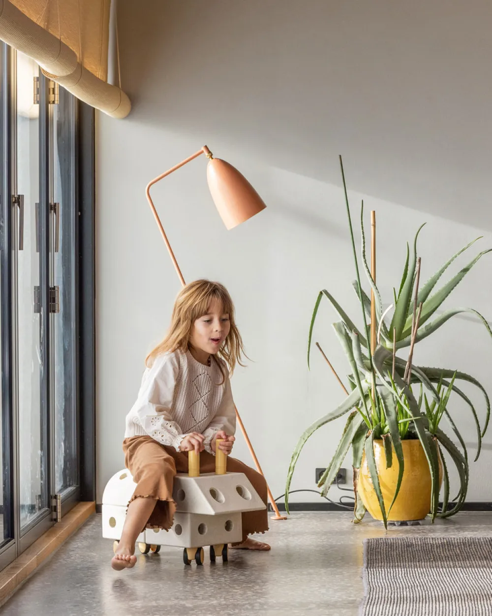 MODU Explorer Set Sand Grey / Honey Yellow- Store Byggesæt|Tumlemøbler