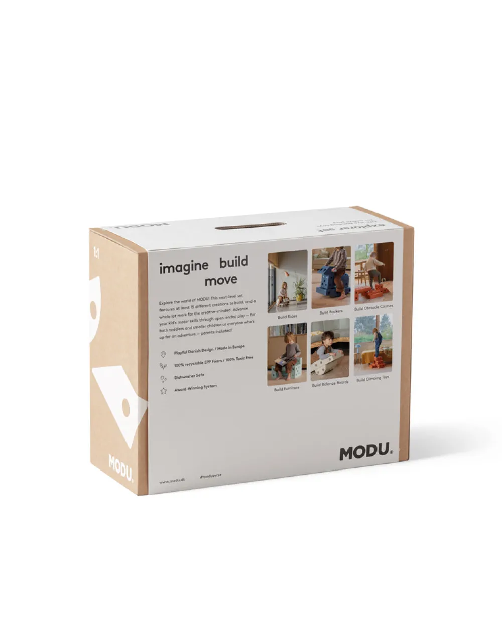 MODU Explorer Set Sand Grey / Honey Yellow- Store Byggesæt|Tumlemøbler