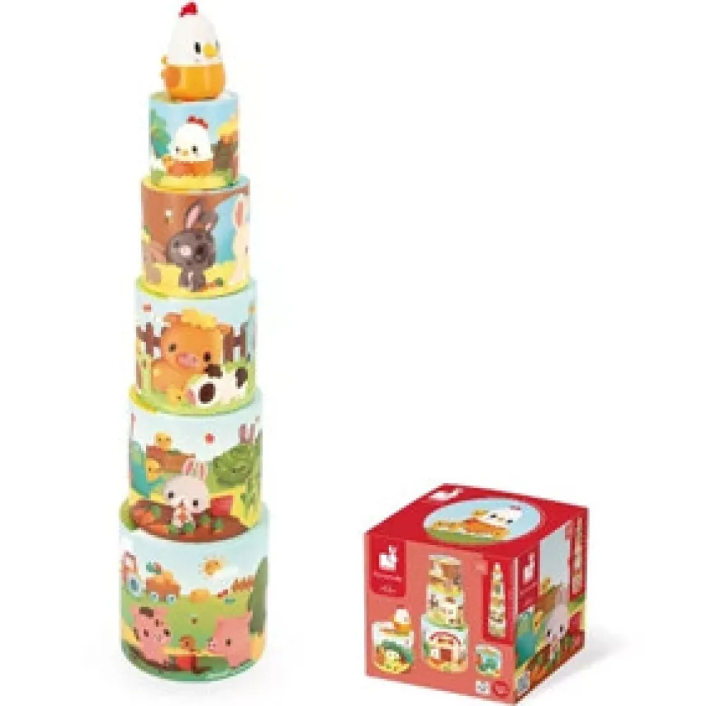 Janod Farm My First Pyramid- Stabelklodser