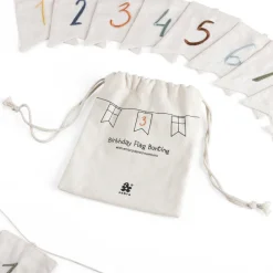 Sebra Fødselsdags flagranke, tal 0-9-Børn Fødselsdagstoge