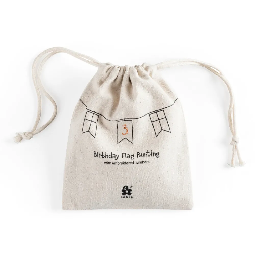 Sebra Fødselsdags flagranke, tal 0-9-Børn Fødselsdagstoge
