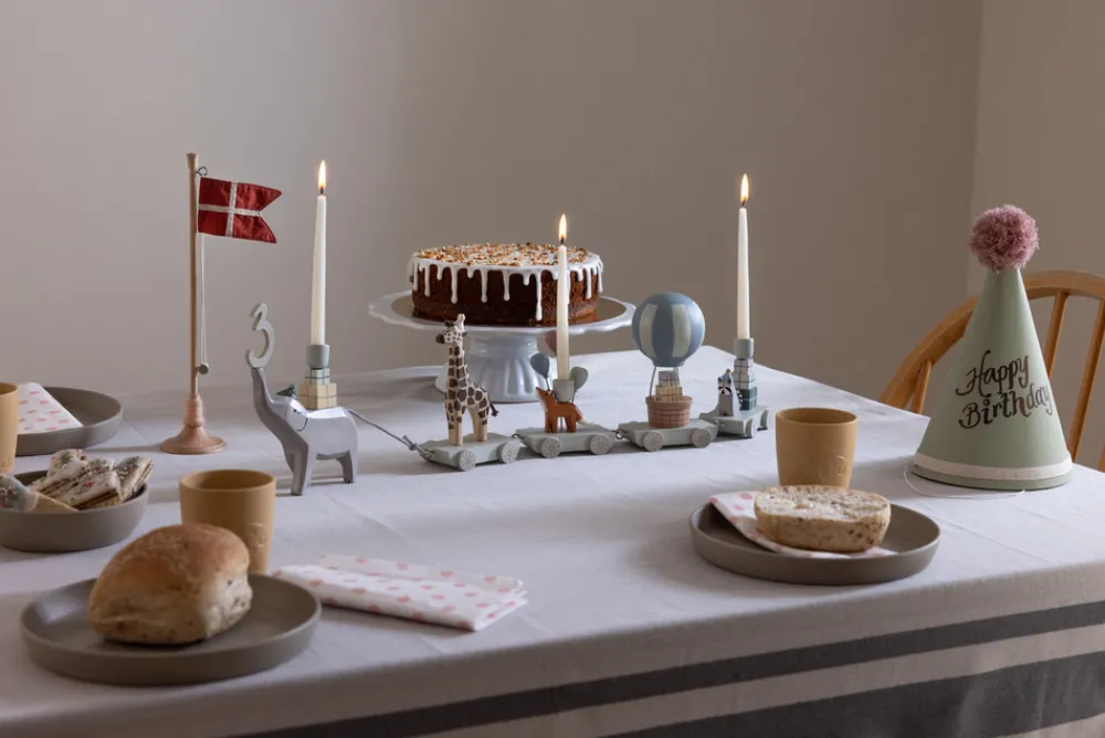 Sebra Fødselsdagstog, træ, World of-Børn Fødselsdagstoge