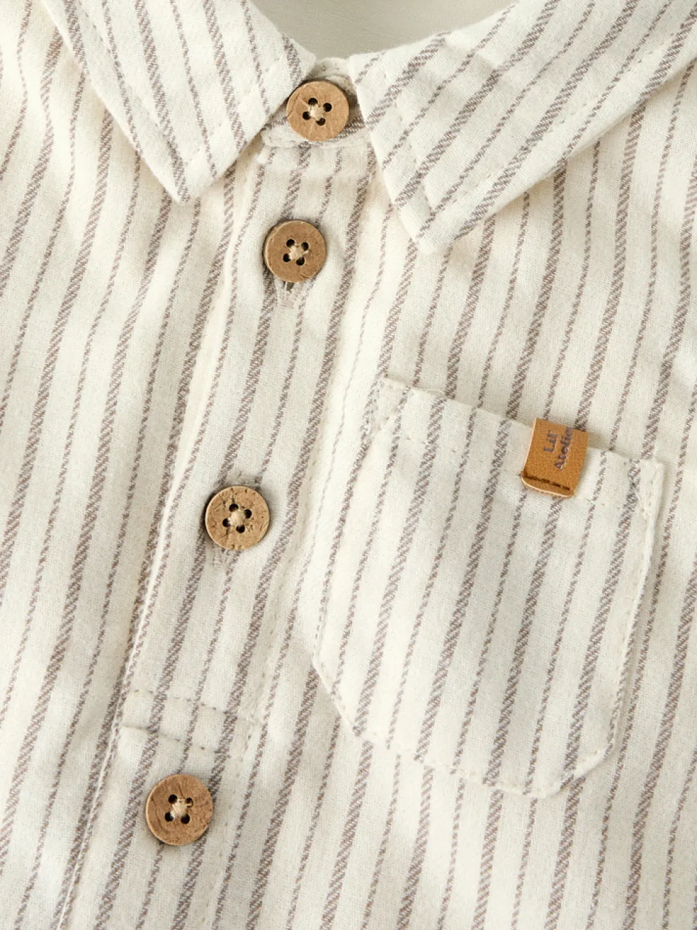 Lil' Atelier Felixo Langærmet Bodyskjorte - Turtledove- Juletøj|Skjorter