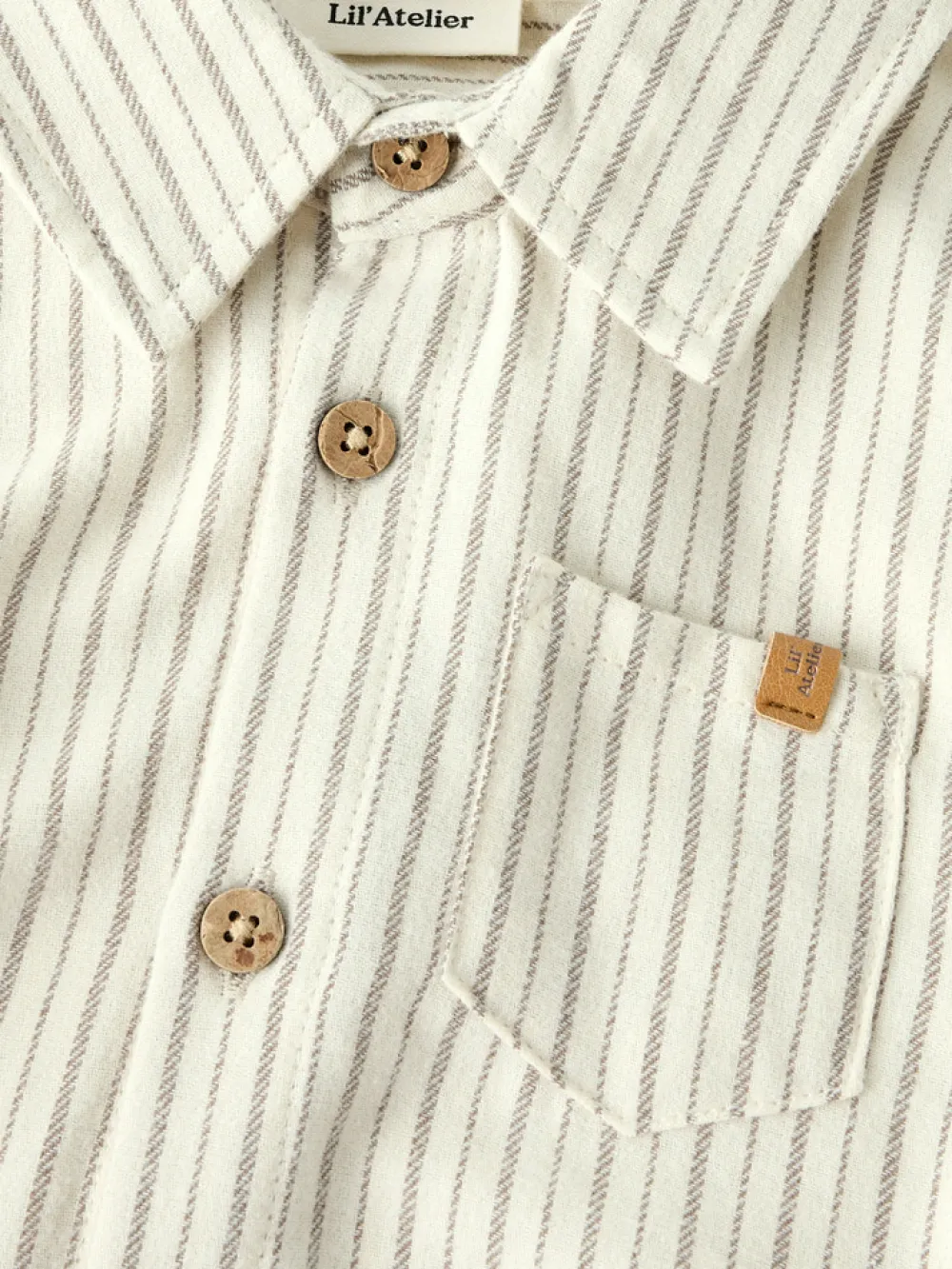 Lil' Atelier Felixo Skjorte - Turtledove- Juletøj|Skjorter