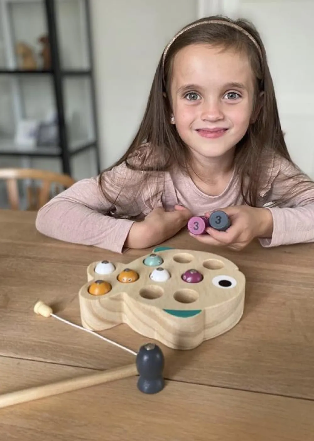 Magni Fiskespil i træ m. magnet- Fiskespil