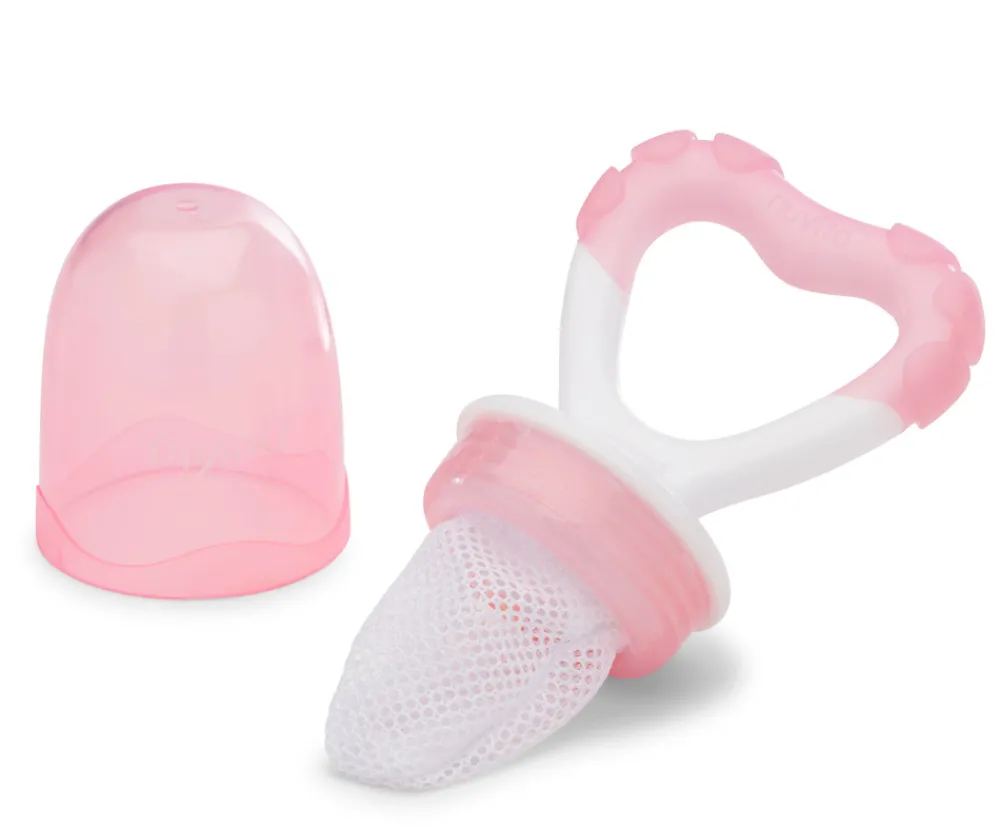 Nuvita FLAVORILLO 2 i 1 frugtsut og bidering - pink- Foodfeeder Og Frugtsut