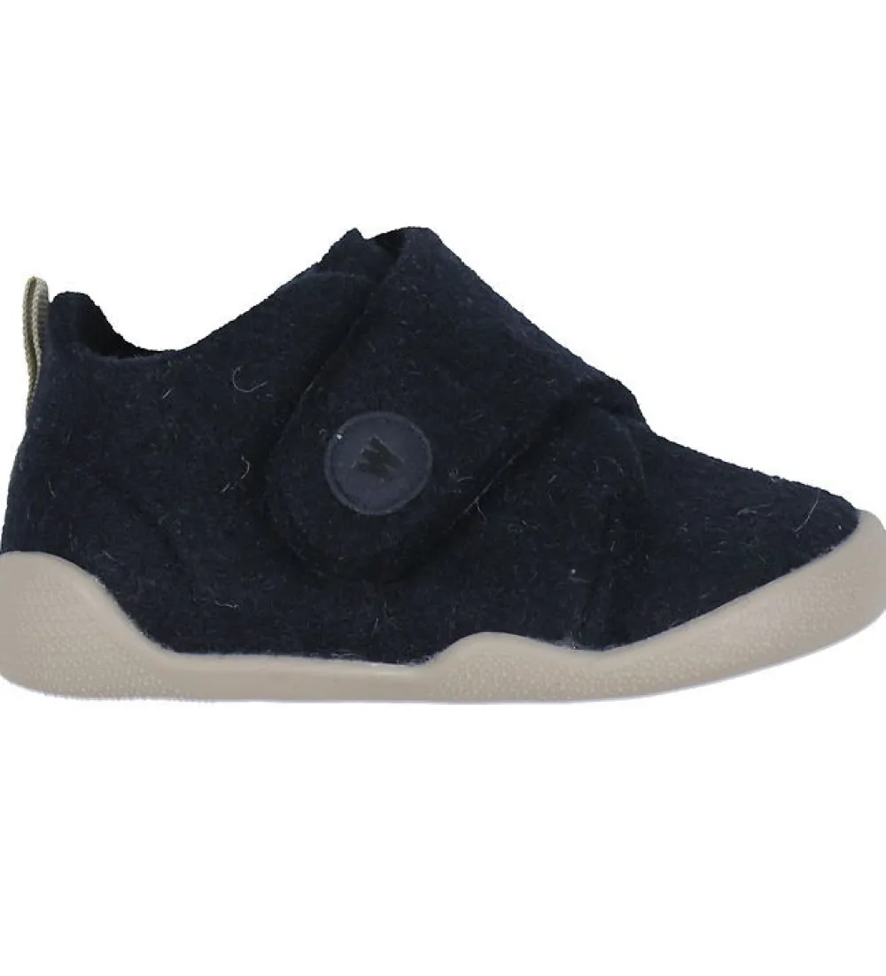 Wheat Fleecy Filt Hjemmesko - Navy- Hjemmesko