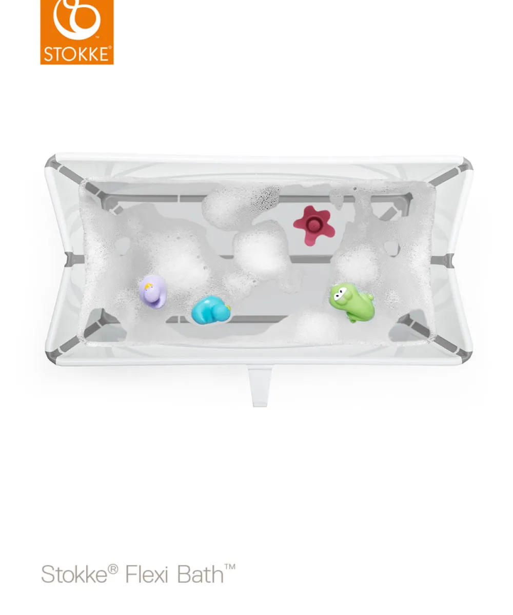 Stokke® Flexi Bath og Newborn Support - hvid- Badekar, Stativer & Badestole