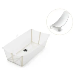 Stokke® Flexi Bath XL inkl. newborn support - Sandy beige- Badekar, Stativer & Badestole