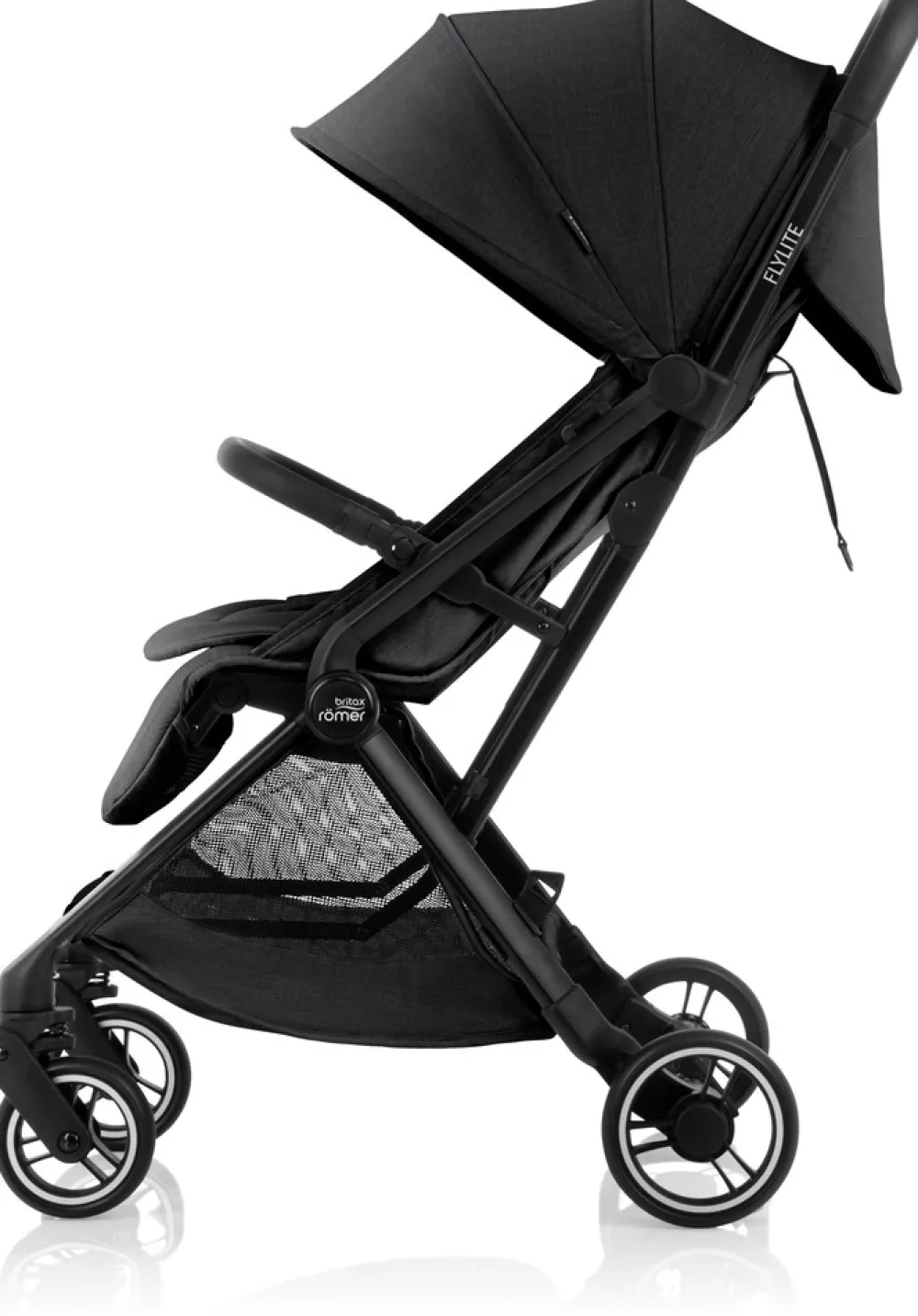 Britax Römer Flylite - Carbon Black- Klapvogne Med Flade Sæder|Rejseklapvogne