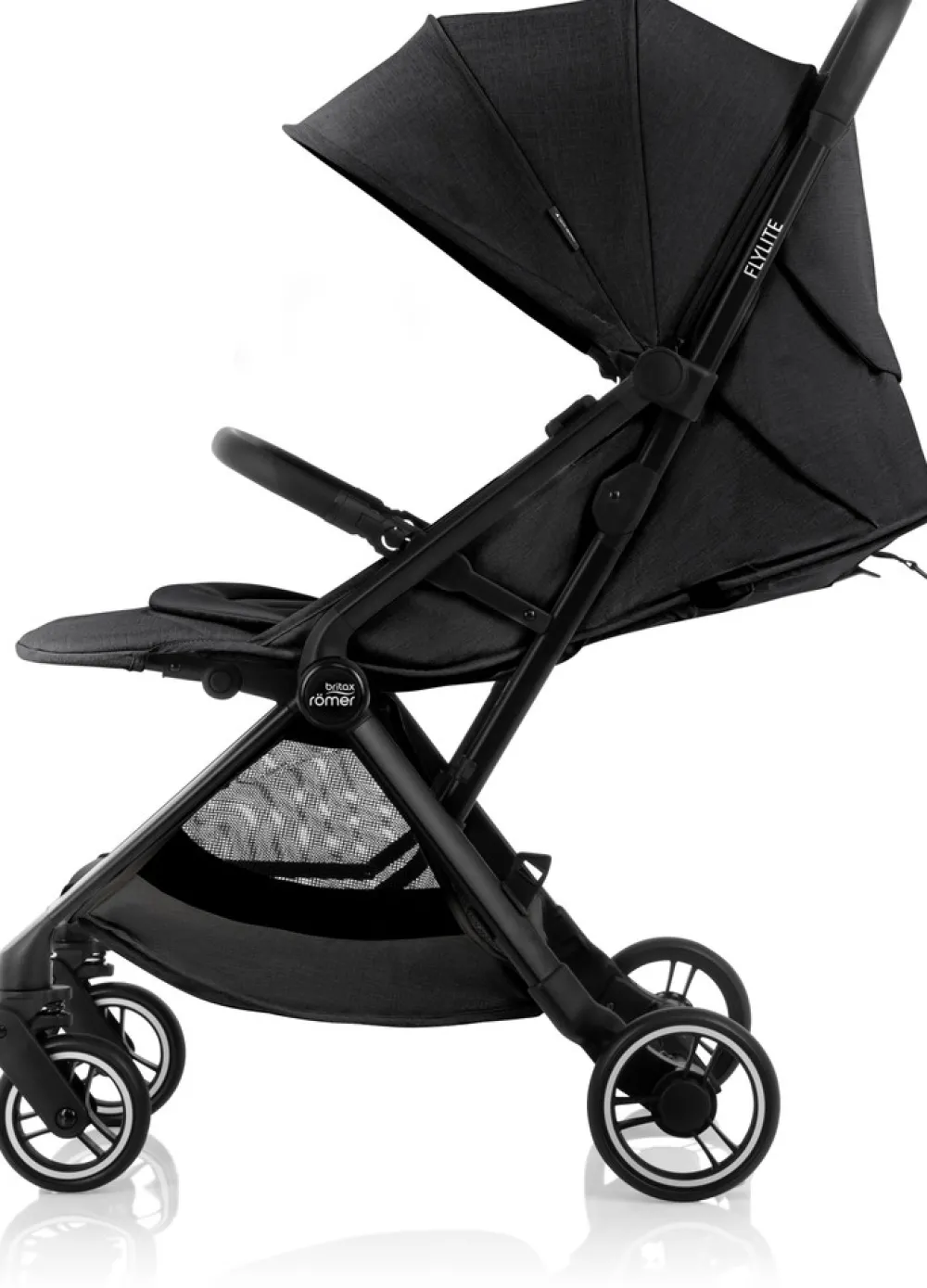 Britax Römer Flylite - Carbon Black- Klapvogne Med Flade Sæder|Rejseklapvogne