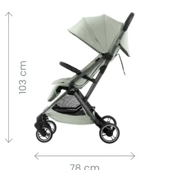Britax Römer Flylite - Sage green- Klapvogne Med Flade Sæder|Rejseklapvogne