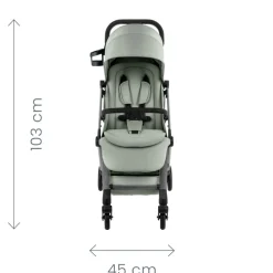 Britax Römer Flylite - Sage green- Klapvogne Med Flade Sæder|Rejseklapvogne
