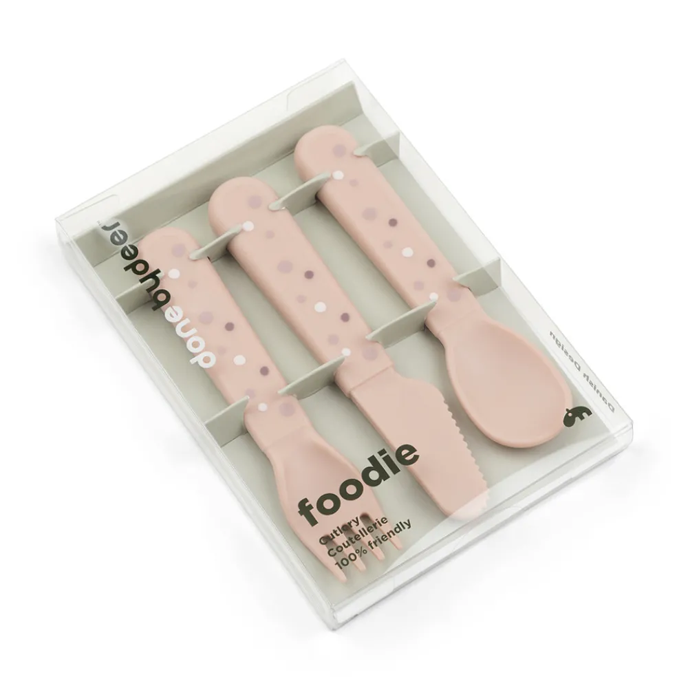 Done By Deer Foodie bestiksæt Happy dots Pudder- Bestik