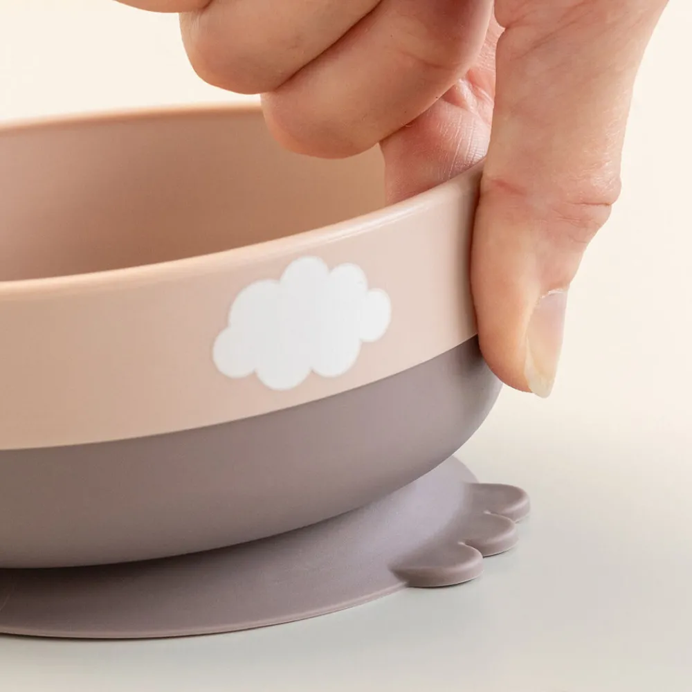 Done By Deer Foodie første spisesæt 3 dele - Happy clouds Pudder- Service