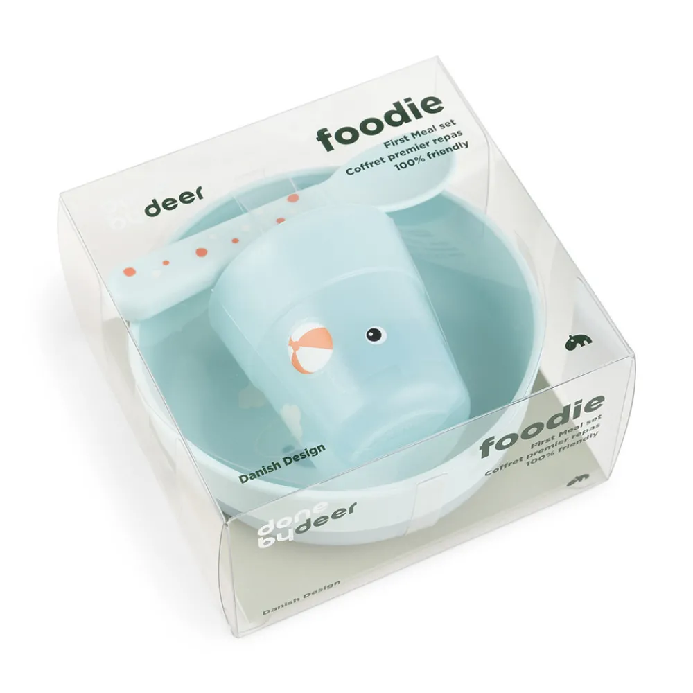 Done By Deer Foodie første spisesæt Playground Blå- Service