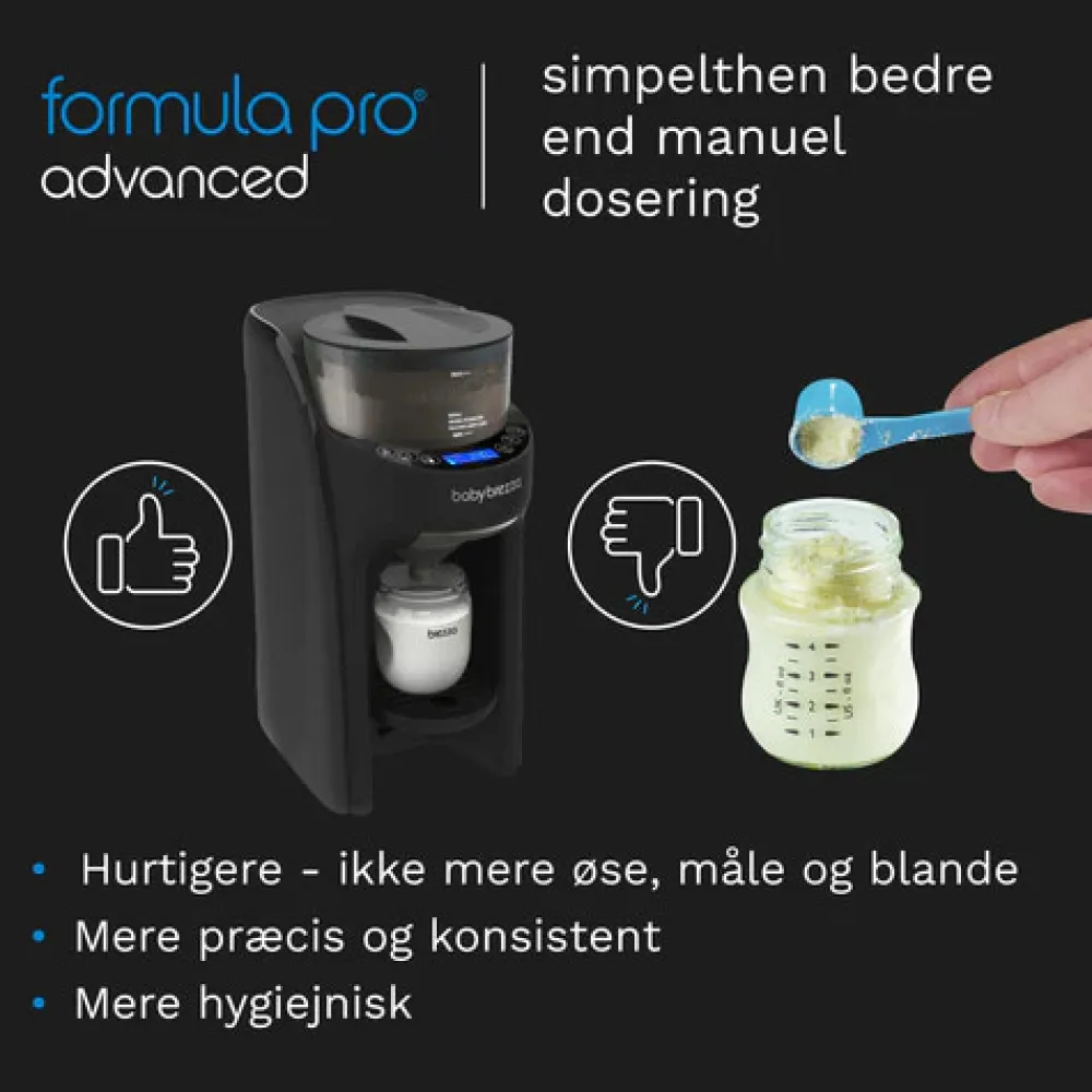 Baby Brezza Formula Pro Advanced Black- Tilberedning & Rengøring