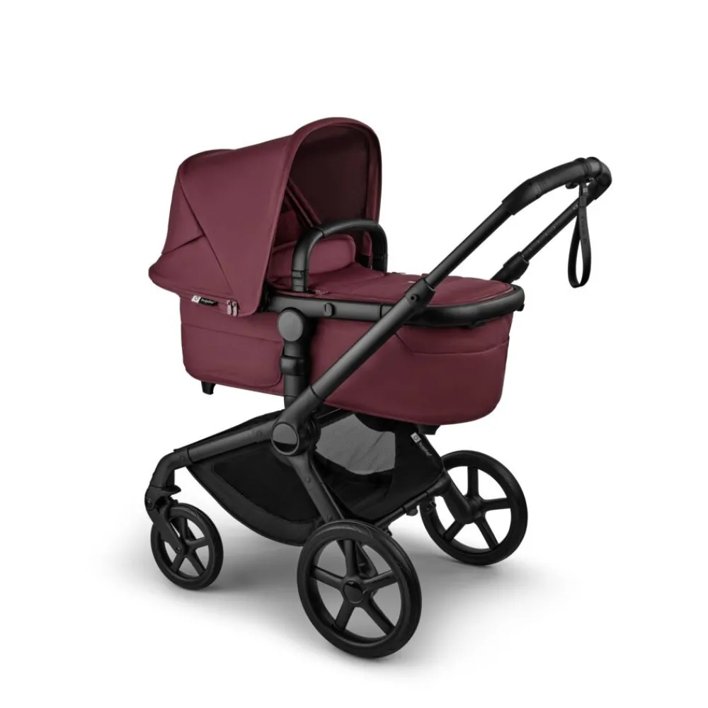 Bugaboo Fox 5 Renew complete - black/dark cherry- Kombivogne Med Ergonomiske Sæder