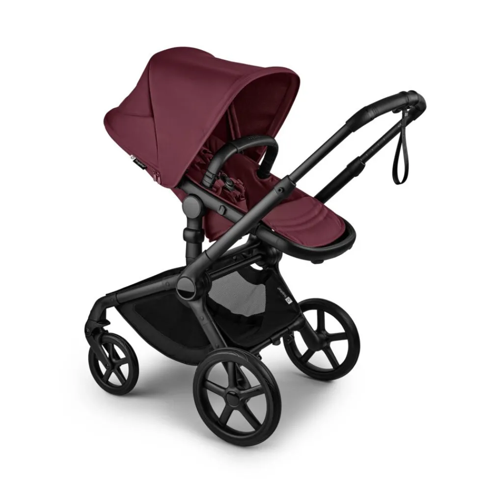 Bugaboo Fox 5 Renew complete - black/dark cherry- Kombivogne Med Ergonomiske Sæder