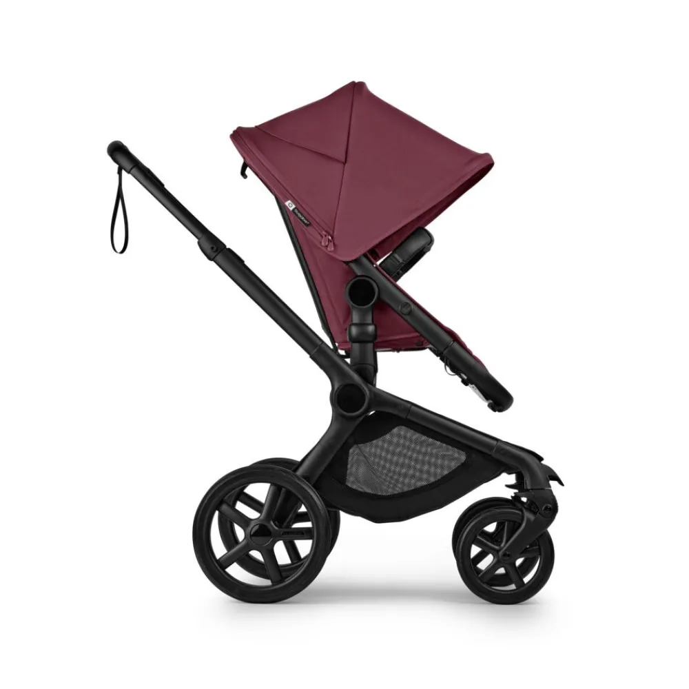 Bugaboo Fox 5 Renew complete - black/dark cherry- Kombivogne Med Ergonomiske Sæder