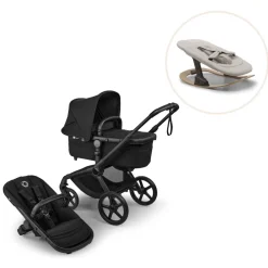 Bugaboo Fox 5 Renew complete inkl. Giraffe bouncer - heritage black/polar white- Vognpakker