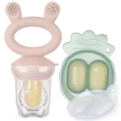 Haakaa Freeze-N-Feed Mini Kombi blush- Foodfeeder Og Frugtsut