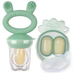 Haakaa Freeze-N-Feed Mini Kombi green- Foodfeeder Og Frugtsut