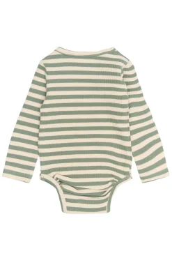 The New Siblings Fro Rib Body Langærmet - LILY PAD- Juletøj|Bodystocking Langærmet