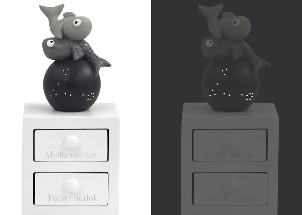 Kids By Friis Første tand/hårlok - fisken-Børn Smykkeskrin