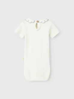Lil' Atelier Fundo kortærmet slim body - COCO MILK- Bodystocking Kortærmet