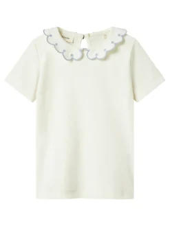 Lil' Atelier Fundo kortærmet slim skjorte - COCO MILK- Skjorter|Bluser