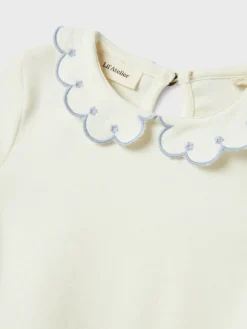 Lil' Atelier Fundo kortærmet slim skjorte - COCO MILK- Skjorter|Bluser
