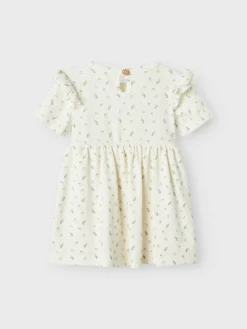 Lil' Atelier Gago kef kortærmet body kjole - COCO MILK- Kjoler