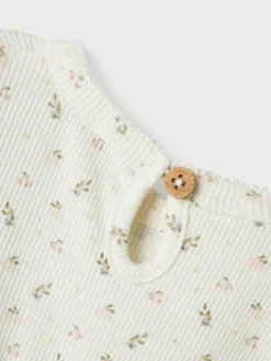 Lil' Atelier Gago kef kortærmet body kjole - COCO MILK- Kjoler