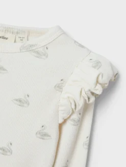 Lil' Atelier Gavo Eko Bluse - Pastel Parchment- Bluser