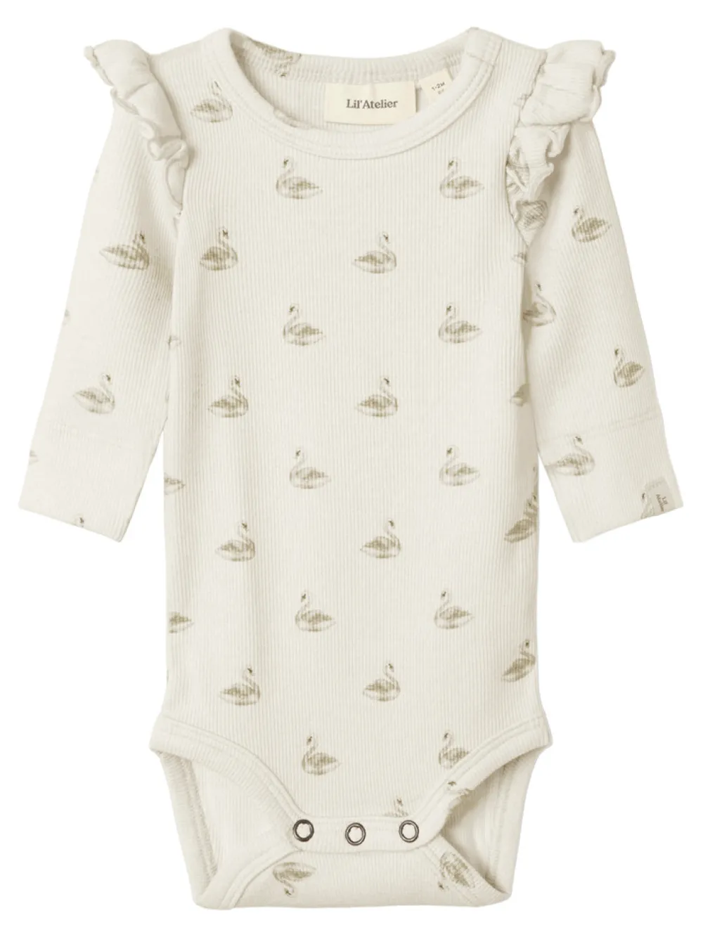 Lil' Atelier Gavo ls slim body - Pastel parchment- Bodystocking Langærmet