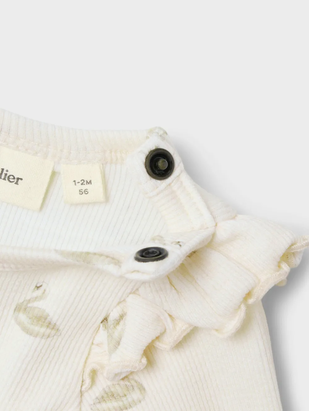 Lil' Atelier Gavo ls slim body - Pastel parchment- Bodystocking Langærmet