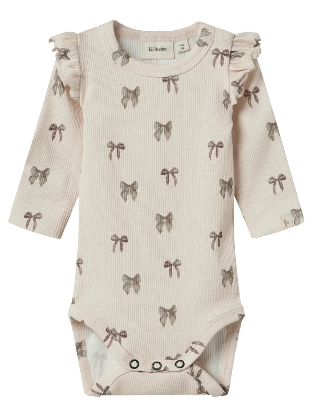 Lil' Atelier Gavo ls slim body - Silver Peo- Bodystocking Langærmet