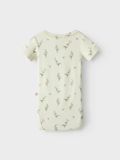 Lil' Atelier Gayo Sig Body kortærmet - Forget me/Coconut milk- Bodystocking Kortærmet