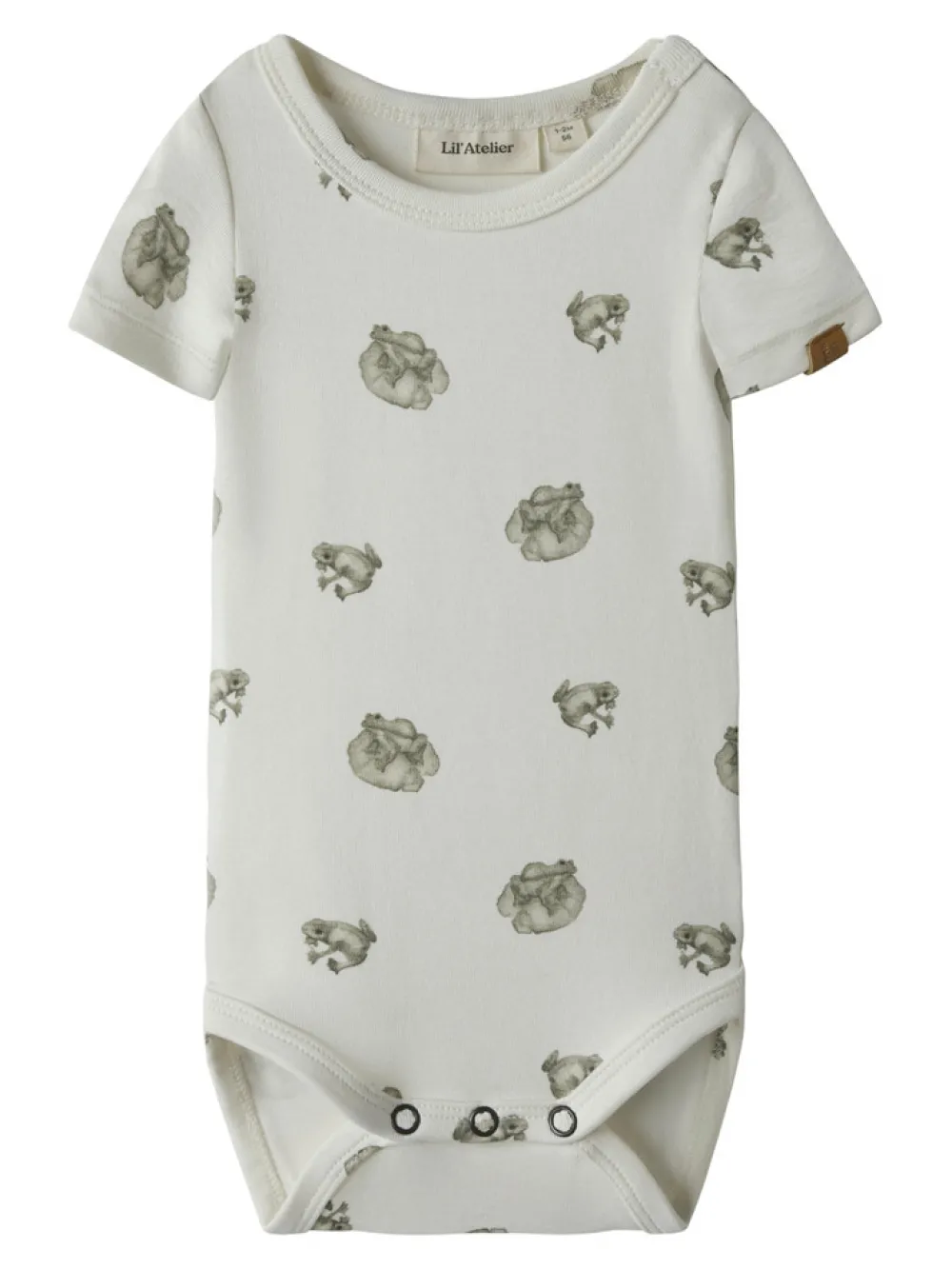 Lil' Atelier Gayo Sor Body kortærmet - Frog/Coconut milk- Bodystocking Kortærmet