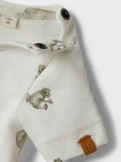 Lil' Atelier Gayo Sor Body kortærmet - Frog/Coconut milk- Bodystocking Kortærmet