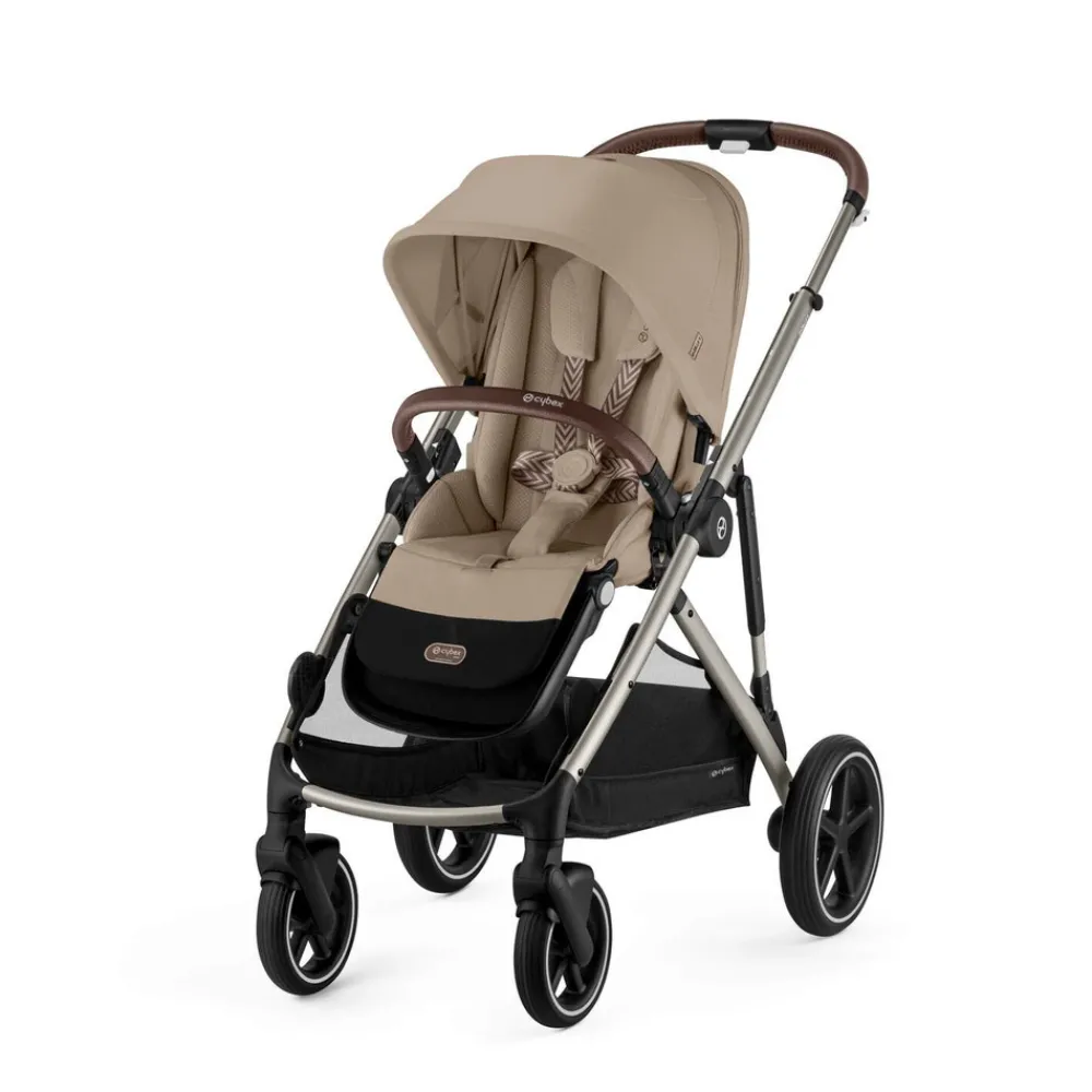 Cybex Gazelle S - almond beige- Søskende/Tvillingevogne|Klapvogne Med Flade Sæder