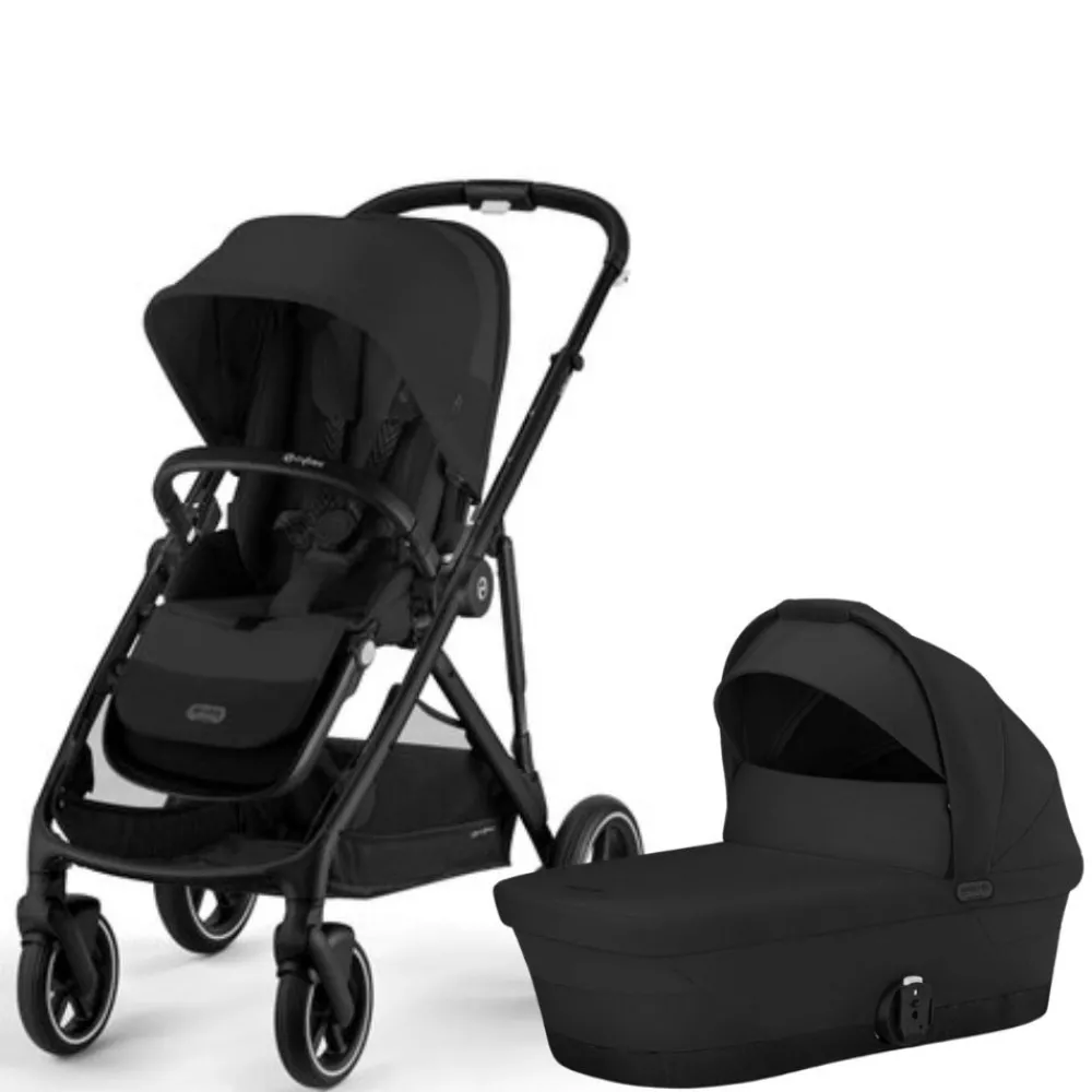Cybex Gazelle S kombivogn - Moon Black- Kombivogne Med Flade Sæder