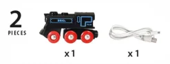 Brio Genopladeligt lokomotiv m/mini USB-kabel- Togbaner & Tog