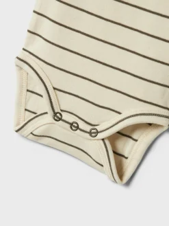 Lil' Atelier Geo Lim Langærmet Slim Body - TURTLEDOVE- Bodystocking Langærmet