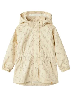 Lil' Atelier Gerda lang jakke aop - BLEACHEDSA- Overgangsjakker